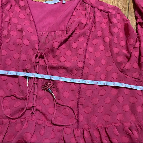 Soft Surroundings Besito Blouse Womens Size 2X Red Polka Dot Bell Sleeve - Picture 6 of 12